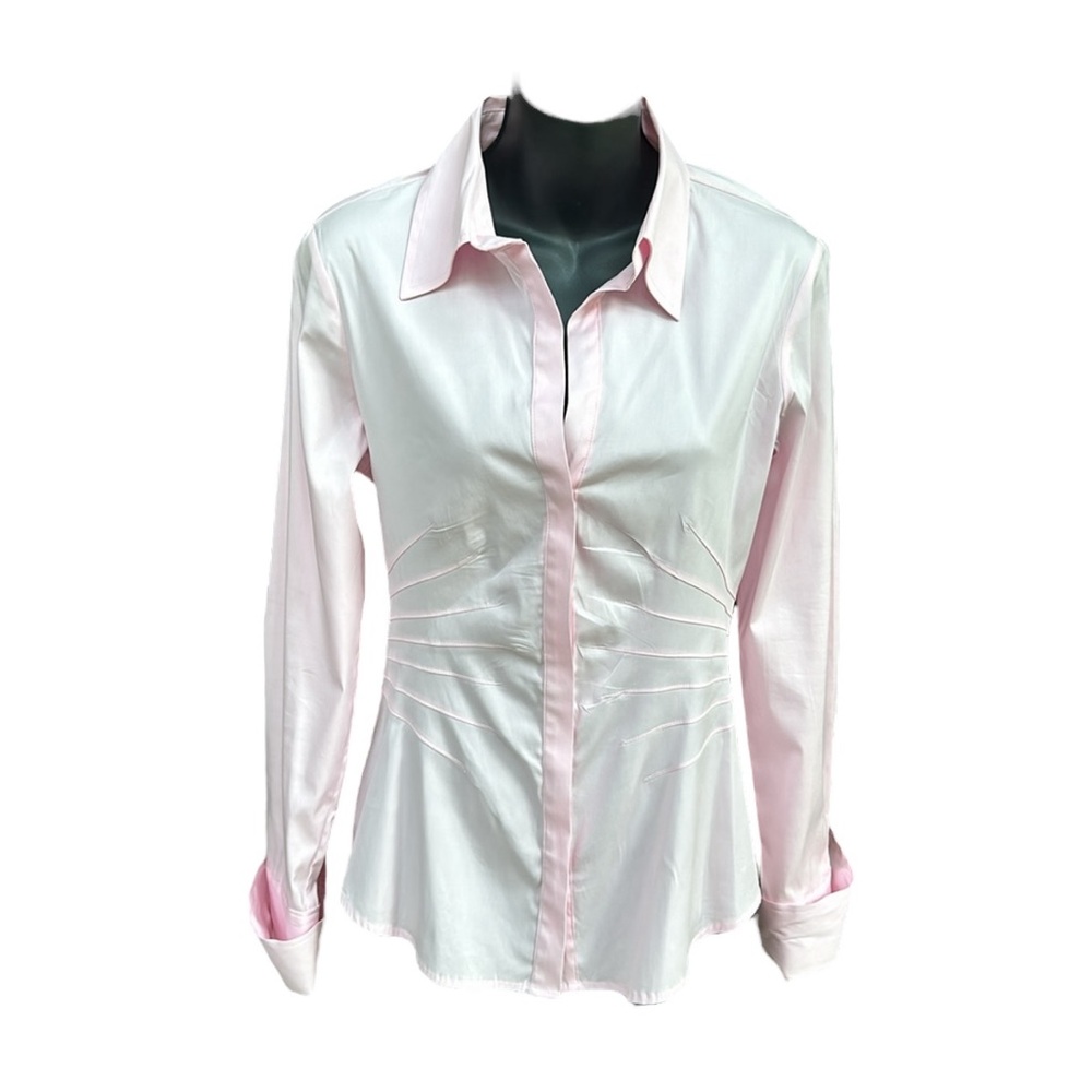 FARINAZ pink cotton blouse, size 4, EUC